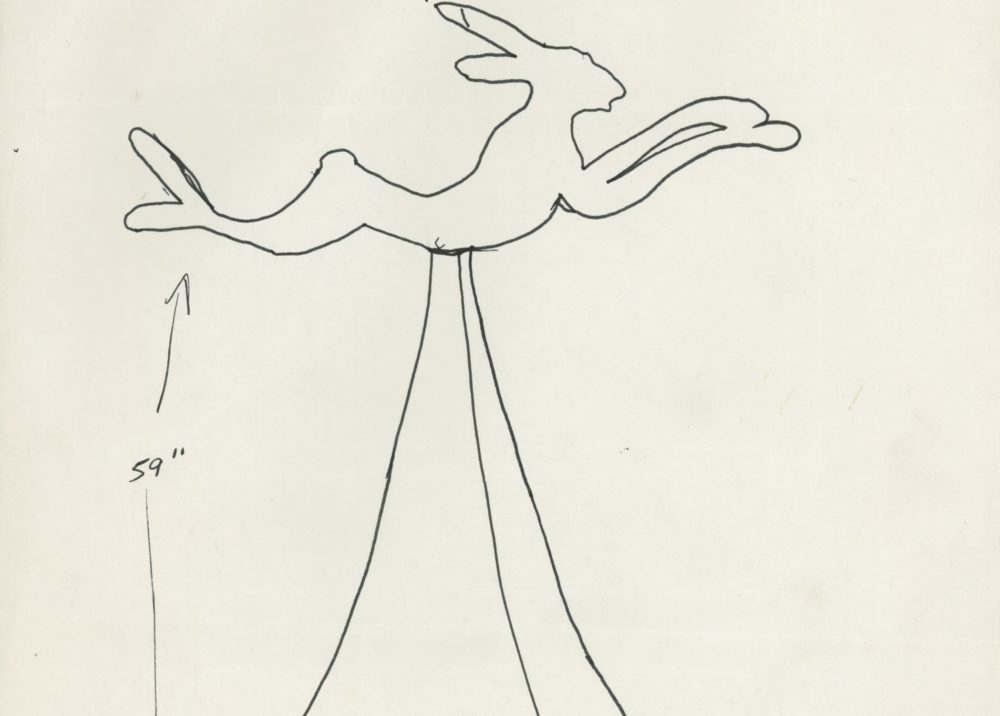 Drawings for Hare on Pyramid, 1988